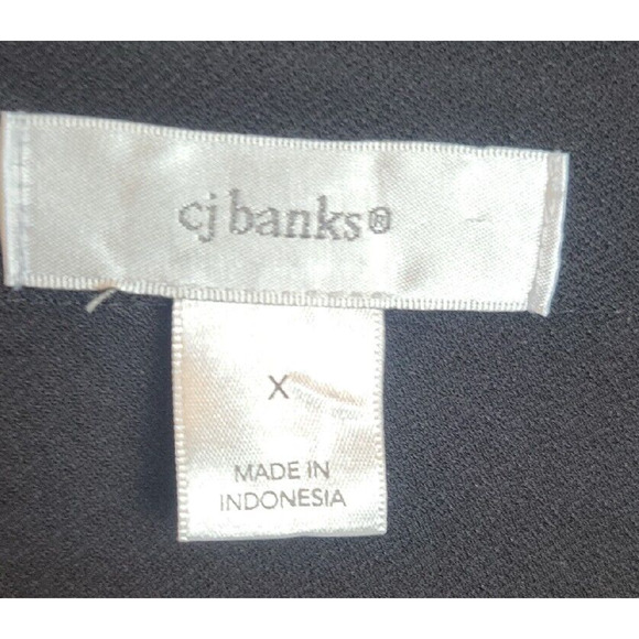 CJ Banks Black Open Front Soft Slinky Long Sleeve Blazer Jacket Women's Size X - Picture 3 of 10